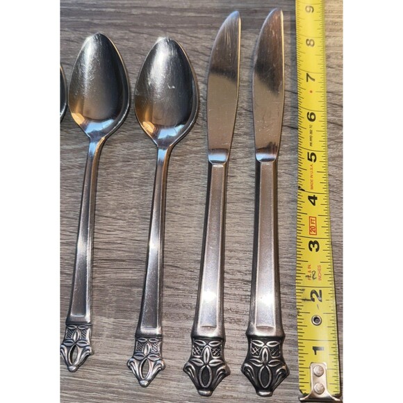 EKCO Eterna Padua Stainless Steel Flatware Forks Knives Spoons Lot Of 10 Japan - Picture 3 of 13